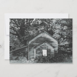 gestileerde Amerikaanse gotische oude kerk herdruk Feestdagenkaart