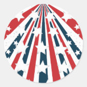 Gestileerde Amerikaanse vlag Stickers (Voorkant)