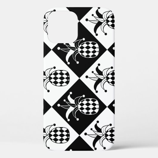 Gestileerde Ananas Harlequin Doodle Patroon Case-Mate iPhone Case (Achterkant)