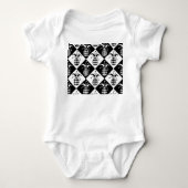 Gestileerde Ananas Harlequin Doodle Patroon Romper (Voorkant)