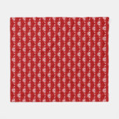 Gestileerde Art Deco vlinder - donkerrood en wit Fleece Deken (Voorkant (Horizontaal))