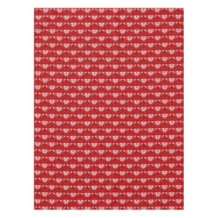 Gestileerde Art Deco vlinder - donkerrood en wit Tafelkleed