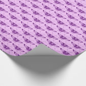Gestileerde Art Deco vlinder - paars en orchidee Cadeaupapier (Hoek)