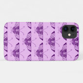 Gestileerde Art Deco vlinder - paars en orchidee Case-Mate iPhone Case (Achterkant (horizontaal))