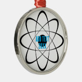 Gestileerde Atom Symbool Kerstmis Metalen Ornament (Rechts)