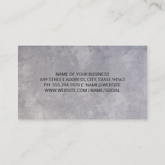 gestileerde auto | Auto Repair Wrench Logo Visitekaartje (Achterkant)