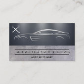 gestileerde auto | Auto Repair Wrench Logo Visitekaartje (Voorkant)