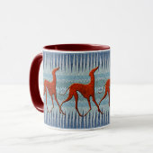 Gestileerde Azawakh Blauw Mok (Voorkant links)