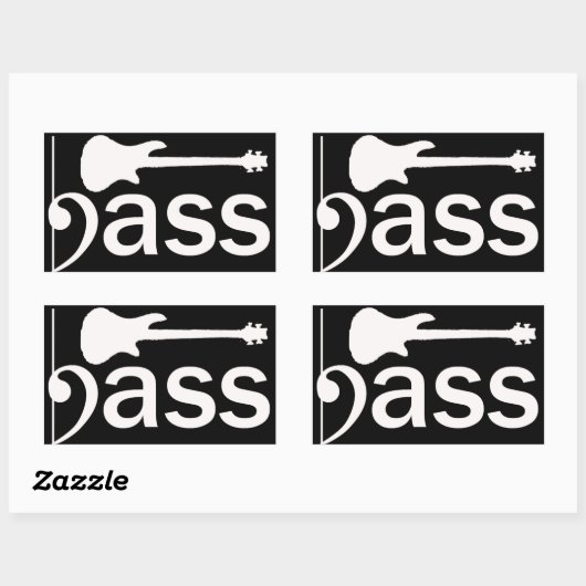 Gestileerde basgitaar Sticker (Vel)
