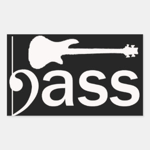Gestileerde basgitaar Sticker