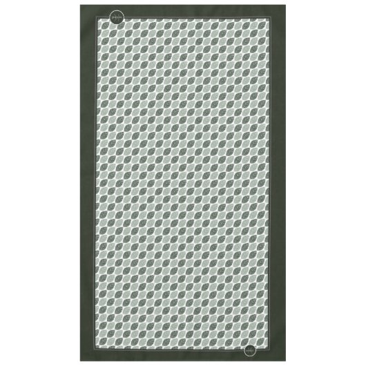 Gestileerde Blad Patroon Monogram Groot Groen ID70 Tafelkleed (Voorkant)