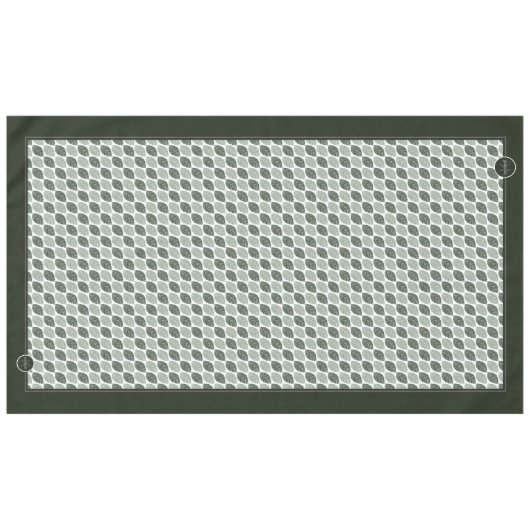 Gestileerde Blad Patroon Monogram Groot Groen ID70 Tafelkleed (Voorkant (Horizontaal))
