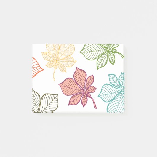 Gestileerde bladeren 8 post-it® notes (Voorkant)