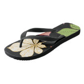 Gestileerde bladeren 9 teenslippers (Schuin)