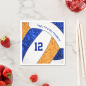 gestileerde blauw sinaasappel meisjes volleybal sp servet (Insitu)