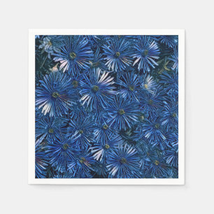 Gestileerde Blauwe Bloemen Papieren Servet