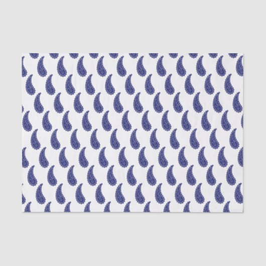  gestileerde blauwe paisley tissuepapier (Voorkant)