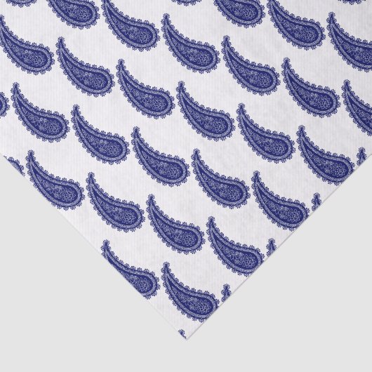  gestileerde blauwe paisley tissuepapier (Detail)