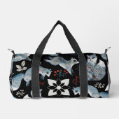 Gestileerde blauwe vossen met ingewikkelde bloemmo plunjezak (Voorkant)