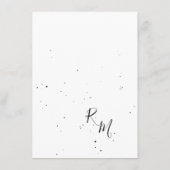 Gestileerde bloeiende tak en inktdruppels informatiekaartje (Achterkant)