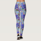 GESTILEERDE BLOEM ABSTRACT LEGGINGS (Achterkant)