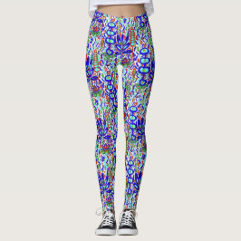 GESTILEERDE BLOEM ABSTRACT LEGGINGS