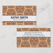 Gestileerde bloem patroon II | chique Visitekaartje (Voorkant / Achterkant)