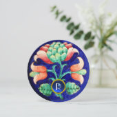 GESTILEERDE BLOEM/ ROZE GROEN BLAUWE EDELMETAAL MO KAART (Staand voorkant)