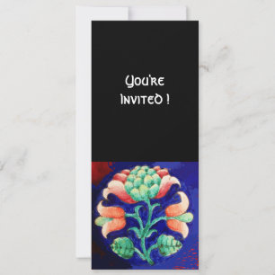 GESTILEERDE BLOEM/ROZE ROOD GROEN ORANJE BLAUW FLO KAART