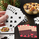 Gestileerde bloem: zwart rood ivoor pokerkaarten (Insitu)