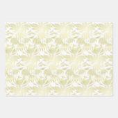 Gestileerde Bloemen Art Deco Bourgondië Inpakpapier Vel (Voorkant 2)