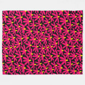 Gestileerde bloemen - Crimson, Amber en Zwart Fleece Deken (Voorkant (Horizontaal))