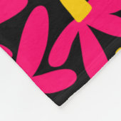 Gestileerde bloemen - Crimson, Amber en Zwart Fleece Deken (Hoek)