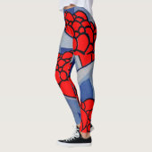 gestileerde bloemen en blad leggings (Links)
