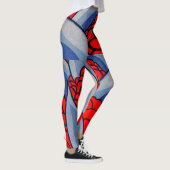 gestileerde bloemen en blad leggings (Rechts)