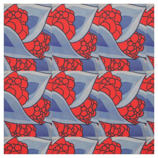 gestileerde bloemen en bladblad stof (Swatch)