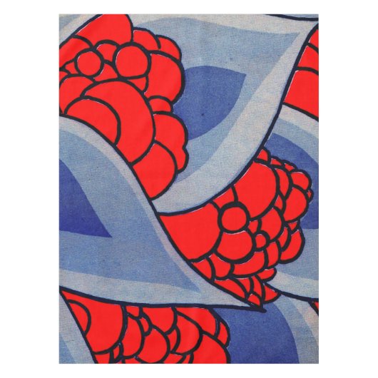 gestileerde bloemen en bladblad tafelkleed (Voorkant)