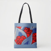 gestileerde bloemen en bladblad tote bag (Voorkant)