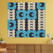 Gestileerde bloemen:  geometrisch. canvas afdruk (Insitu (Woonkamer))