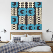 Gestileerde bloemen:  geometrisch. canvas afdruk (Insitu (Slaapkamer))