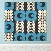 Gestileerde bloemen:  geometrisch. canvas afdruk (Insitu (Houten vloer))