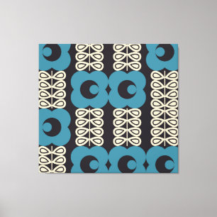 Gestileerde bloemen:  geometrisch. canvas afdruk