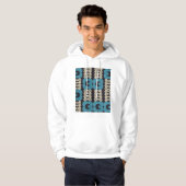Gestileerde bloemen: geometrisch. hoodie (Voorkant volledig)