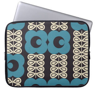 Gestileerde bloemen: geometrisch. laptop sleeve