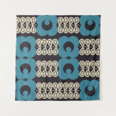 Gestileerde bloemen:  geometrisch. wandkleed (Voorkant (horizontaal))