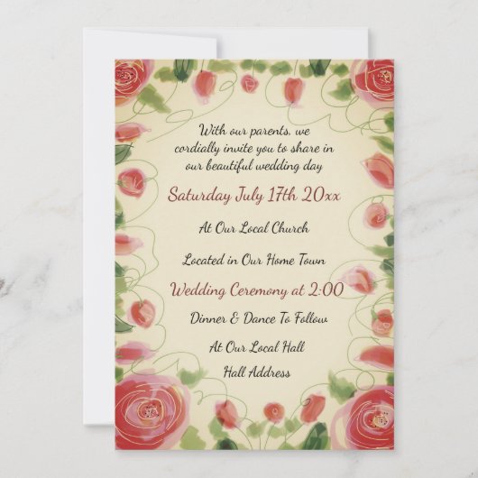  gestileerde bloemen kaart (Voorkant)