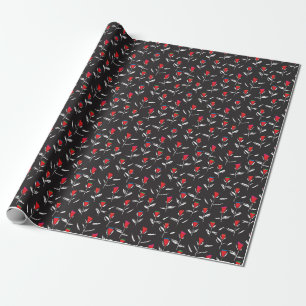 Gestileerde bloemen:  patroonelegantie cadeaupapier