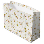 Gestileerde Bloemen Print Grote Gift Bag Groot Cadeauzakje (Achterkant Gekanteld)