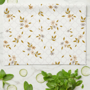 Gestileerde Bloemen Print Keuken Handdoek