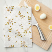 Gestileerde Bloemen Print Keuken Handdoek (Quarter Fold)